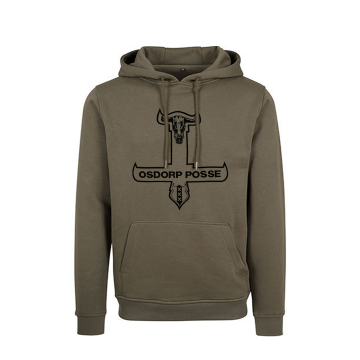 Hoodie olive achter
